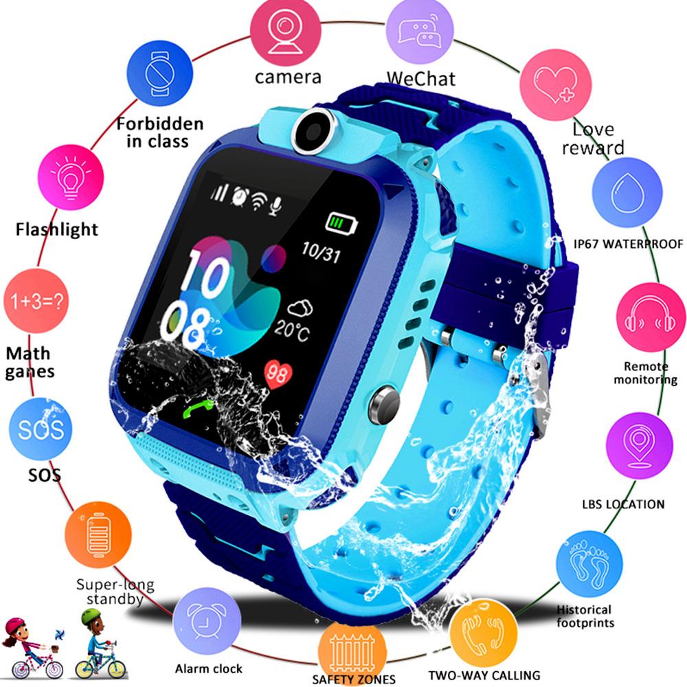 Q12 Kids Smart Watch IP67 Waterproof Children "s Phone Watch Precise Positioning SOS One Key For