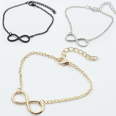 Retro 8-Shaped Buckle Metal Bracelet - Simple, Elegant, and Chic European-American Design