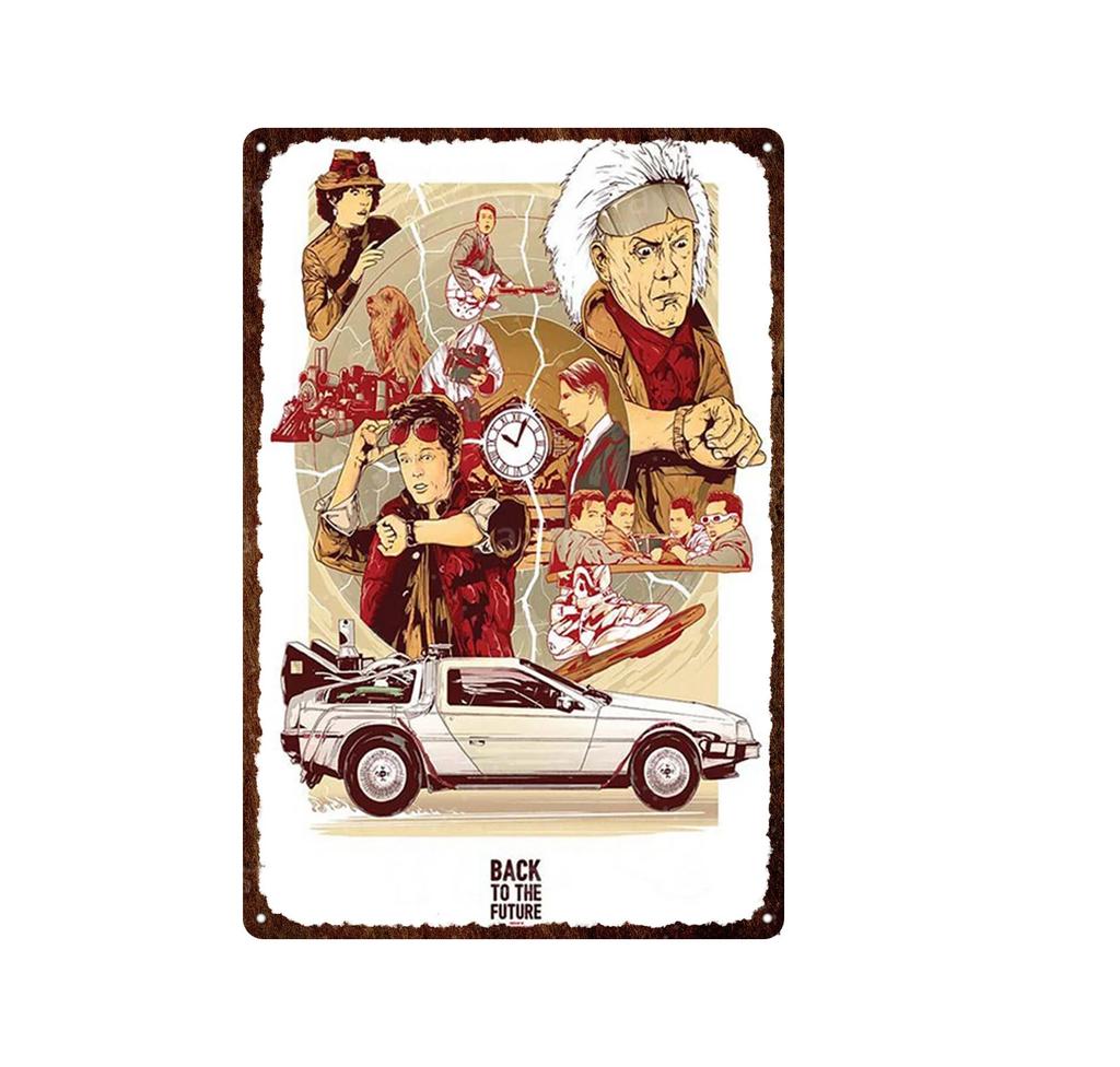 Retro Poster Movie Back To The Future Tin Sign Painting Metal Plaque Vintage Bar Family Wall Decor Unique Decoration Painting