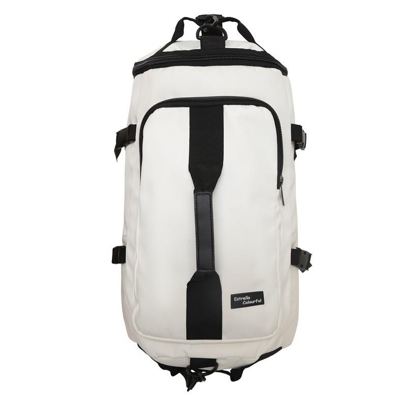 

Сумка для путешествий на короткие расстояния Портативный рюкзак Женский багаж для деловой поездки Хранение багажа Большая вместимость Досуг Спорт Фитнес белый