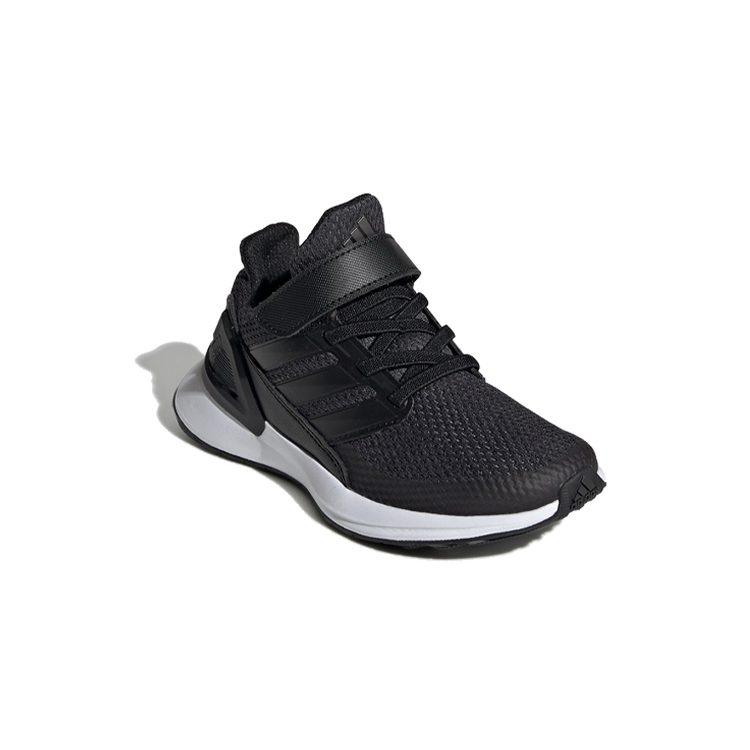adidas Run Wide EL Slip Resistant Low Top Kids' Running Shoes Black White Children Aged 3 7 Years Old EH0267