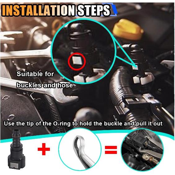 11 Inch Car Electrical Disconnect Pliers, Electrical Connector Disconnect Pliers Car Fuel Feed Pipe Plier, O-Shaped Car Soldering Aid Pliers Fuel