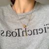 Classic Design Double Golden Round Bead Pendant Necklace Women's Fashion Titanium Steel Bead Choker Luxury Party Jewelry Gift