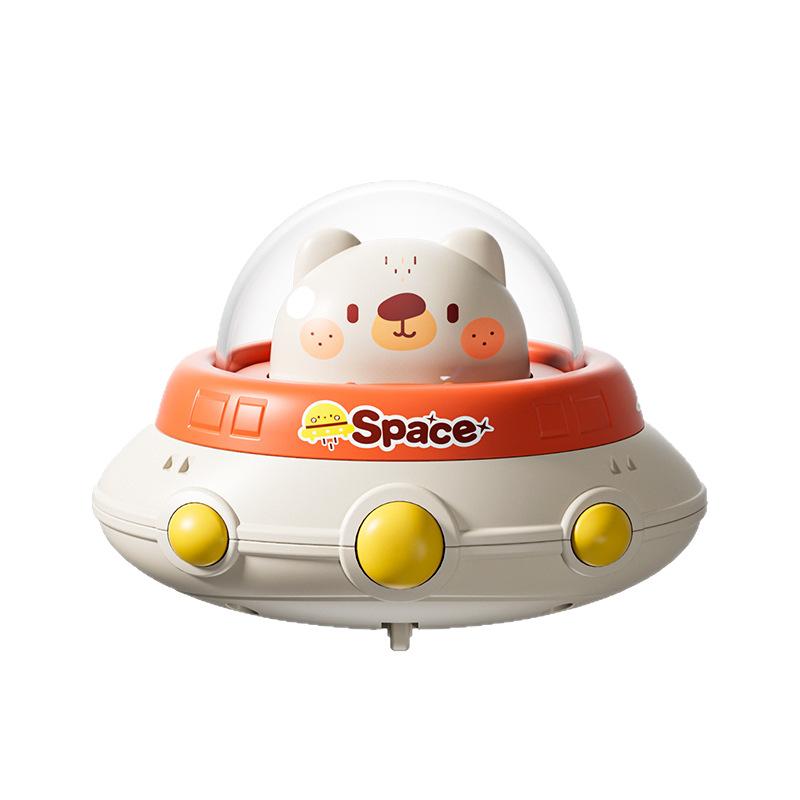 Children's Pressing Flying Saucer Inertia Toy Car Animal Shaped Educational Toy for Infants