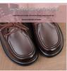 Women's Genuine Leather Soft Sole Casual Shoes - Non-slip, Comfortable, Single Shoes for Spring and Autumn.