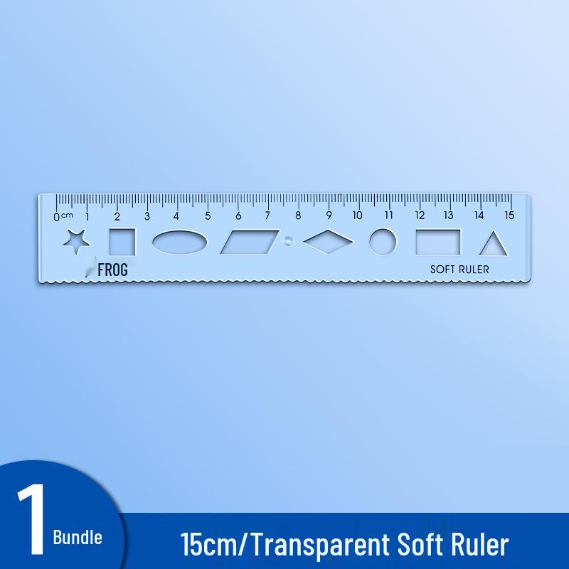 

Багатофункціональна м яка лінійка – Хвиляста та пряма, 15 см/20 см, прозорий пластик для учнів 1 класу 15/20/30cm as per option