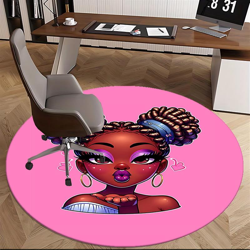 

Chic Chair Mat Round Carpet - Perfect for Home Decor , Office Use , and Gifts! Enhance Your Living Space with This Stylish Rug.0453b 80cm by 80cm