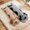 Cuddly Big Size Long Body Dog Plush Toys Stuffed Cozy Lying Prone Cartoon Puppy Throw Pillow Fluffy Sleeping Companion