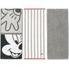 Towel Laboratory Disney Mickey Mouse Face Low Gift [Disney Characters] #modern Towels, 3-Piece Set, Fluffy, Fast-Absorbent, 100% Cotton, Shedding,