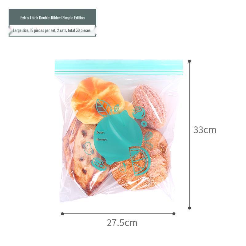 Transparent Food Grade Double Rib PE Storage Bag - Thickened Pull-Out Sealing Bag