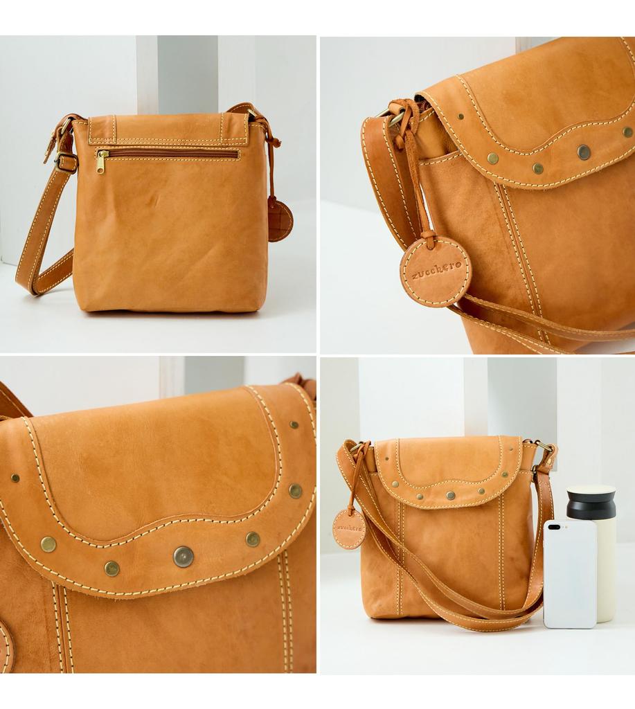 ZUCCHERO Women's Genuine Leather Crossbody Bag, Lightweight, Small, Gift, Popular, 40032