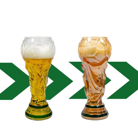 Trophäen-förmiges Bierglas 500 ml Fassungsvermögen Champion Cup Glas für Sportpartys Einzigartiges Geschenk für Fußball