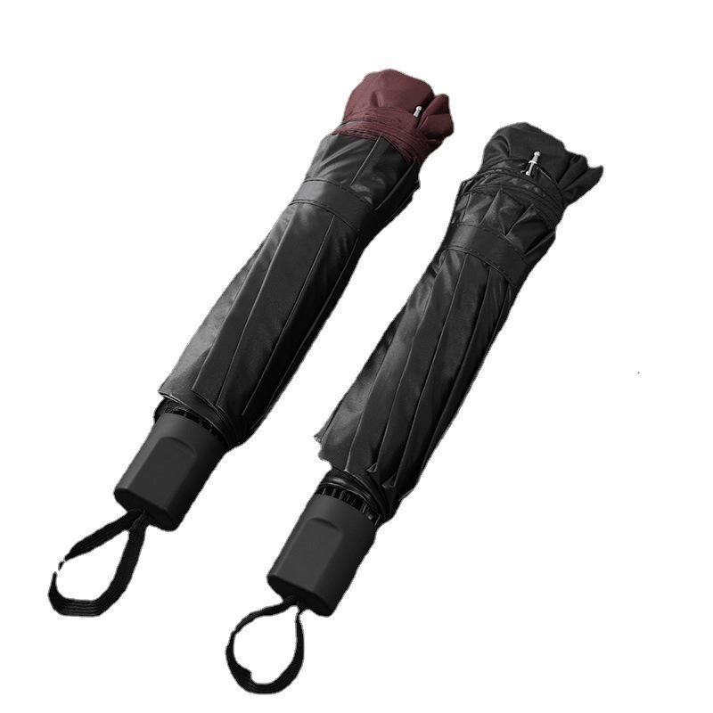 Dual-Use Extra Large Folding Umbrella - 12 Ribs for Sun and Rain Protection