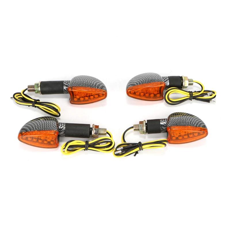 4 Pcs Universal Motorcycle Turn Signals Light Taillight Flexible 12LED Indicators Blinkers Flashers for Honda GROM MSX125 MT-09
