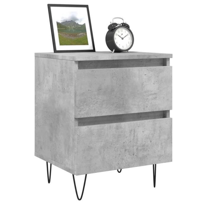 VidaXL Bedside Table Concrete Grey 40x35x50 Cm Engineered Wood 826884