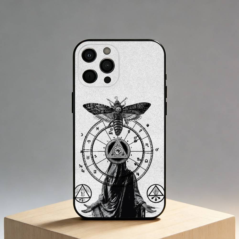 I-Illuminati Phone Case For iPhone17,16,15,14,13,12 Plus,Max Soft Silicone Black Cover
