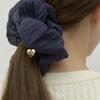 DEPOUND Oganza Charm Point Scrunchie - Navy