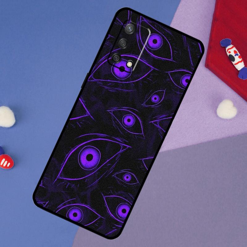 Scary Face Eyes Case For Oppo A6 Pro A5 A18 A38 A58 A78 A98 A54 A74 A94 A17 A57 A80 A60 A40 A96 A76 A16 A15