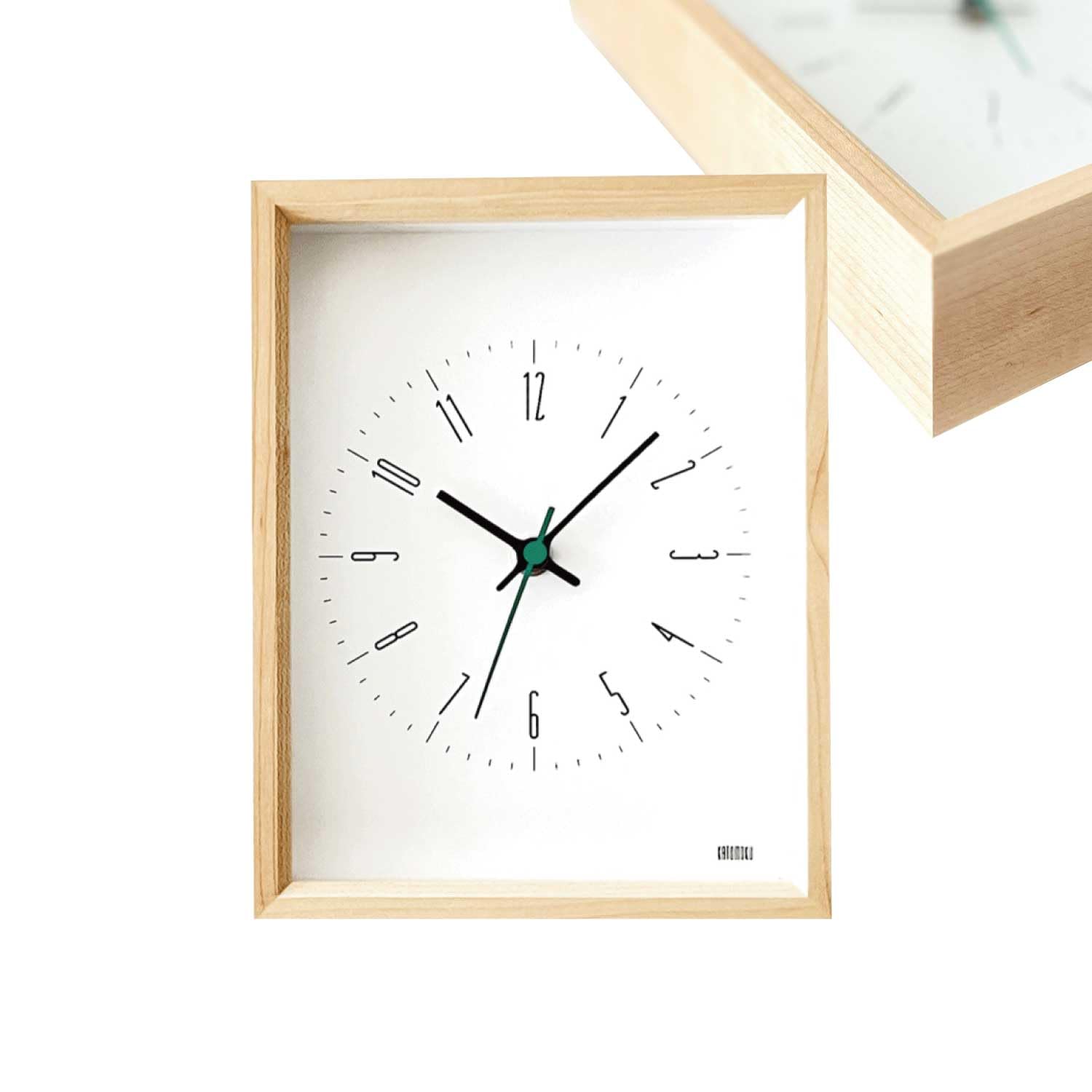 

KATOMOKU Dual Use Clock, 2-H. Maple, Sweep, Natural, 220 x 170 x 50mm, km-147HMRC