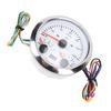 Tbest 85mm GPS Speedometer with and Fuel Level for and Trucks Silver Odometer, Voltmeter, Gauge, 120km/h, 7-Color Backlight, RVs, Yachts, (White Dial,