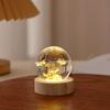 Dandelion Crystal Ball Night Light with Preserved Flower 3D Carving Luminous Resin Ornament.
