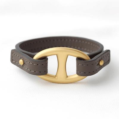 Women's Leather Bracelet Couple Layered Chain Fashion Er