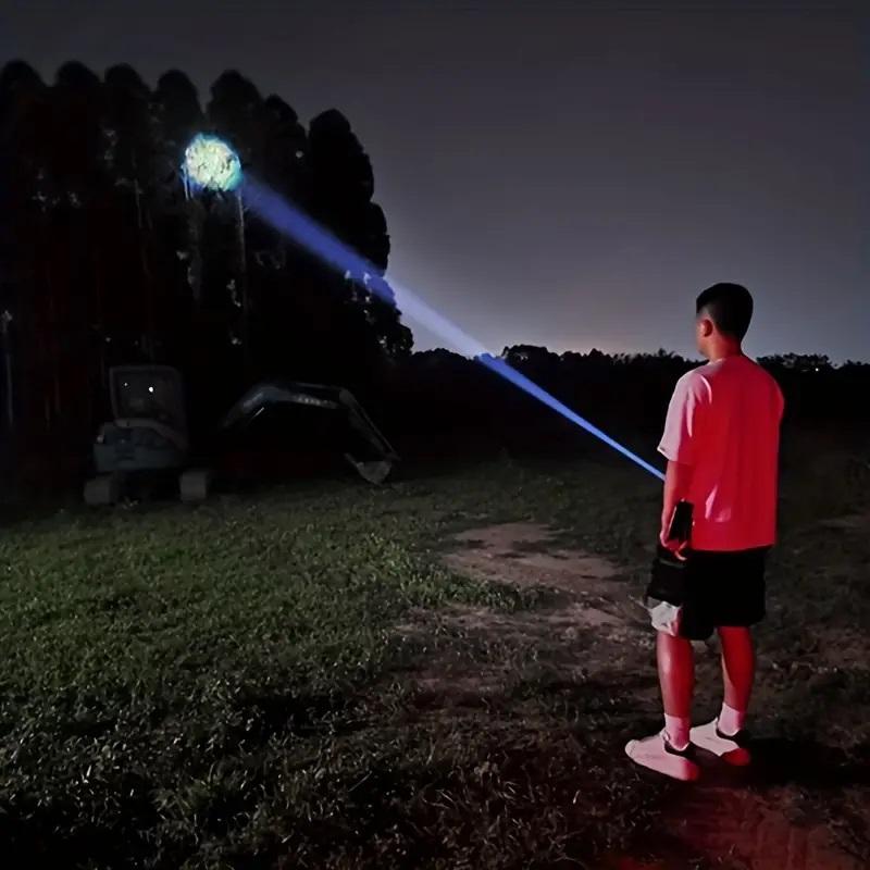 Nyeste High Power LED-lommelykt Oppladbar Type-c-lommelykt 18650 Long Range Tactical Light Super Bright Torch Fishing