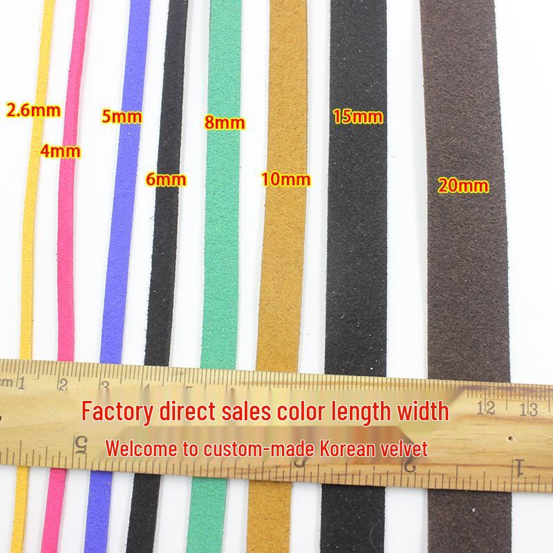 Korean Velvet Imitation Cowhide Cord, 5mm Handmade Deerskin DIY Cord for ZAKKA Bracelets & Necklaces