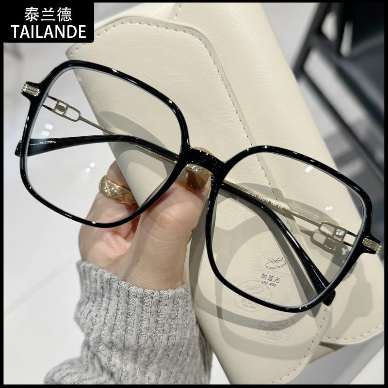 5590 Large Frame Custom Versatile Myopia Glasses Frame Men And Women Mixed Batch Versatile Advanced Green Wood Olive Flat Mirror