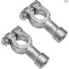 2PCS Car Battery Connectors, Positive and Negative Lead Top Post To Side Ter