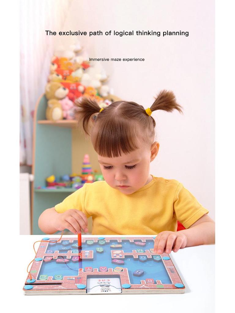 CPC Magnetic Letter Matching Maze: Kids' Educational Wooden Sorting Puzzle