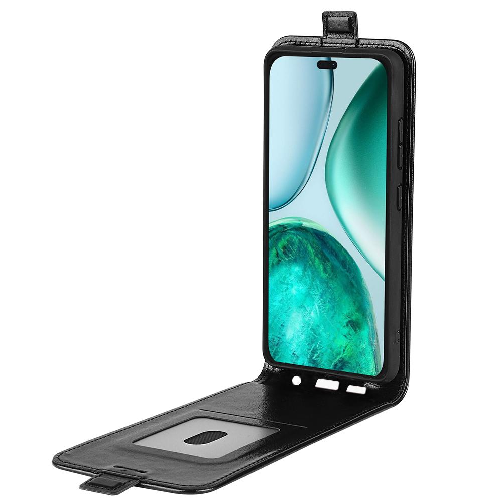 

For Honor X8c 4G Case with Card Slots Vertical Flip Leather Phone Cover Brown