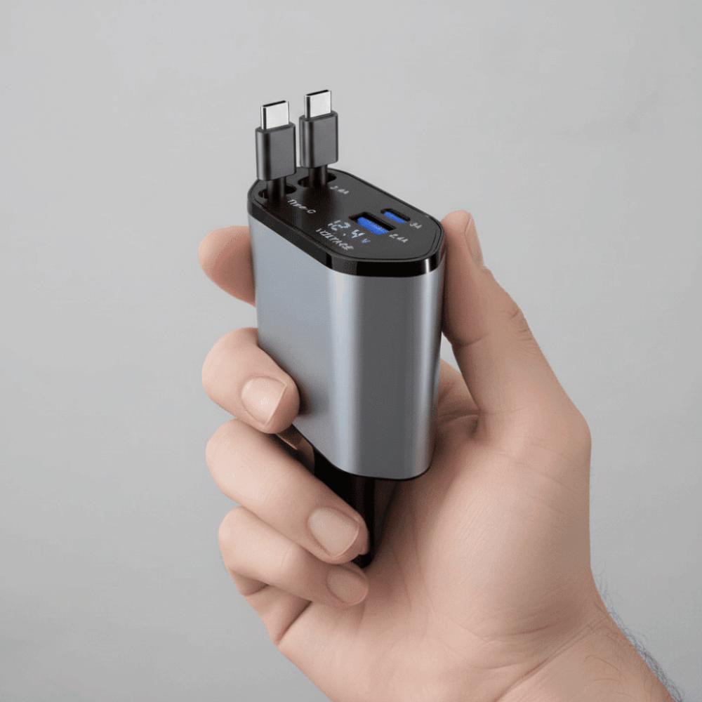 Fast Charge Car Charger 4 IN 1 Car Charger Adapter USB Type C Car Charger Universal For Cars