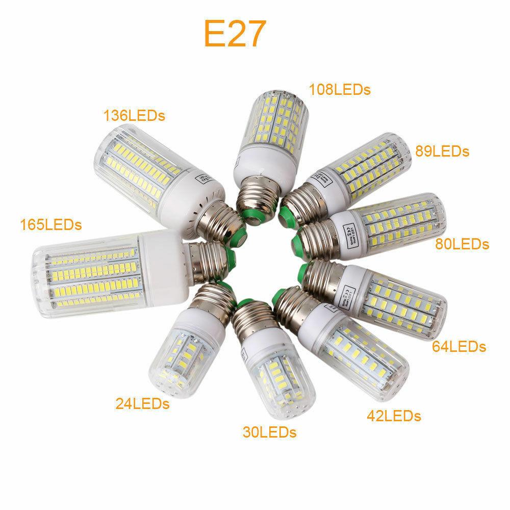 High Power 220V LED Corn Light Bulbs E14 B22 E12 Screw Base White Lamp for Home Room Replace 150W Incandescent