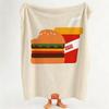 Food B Burger K King Throw Flannel Throw Blanket Suitable for Sofa Living Room Bedroom