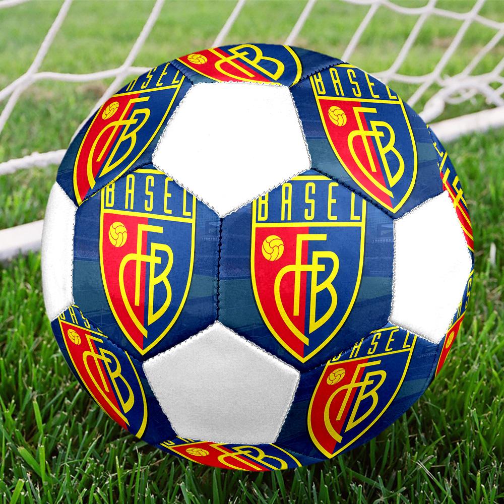 1PC FC Basel 1893 taglia 5 pallone da calcio PrahaPallone da Calcio Indoor Colorato Per Tutte le Età Cucito a Macchina PVC Pronto per la Competizione Resistente Alto Rimbalzo