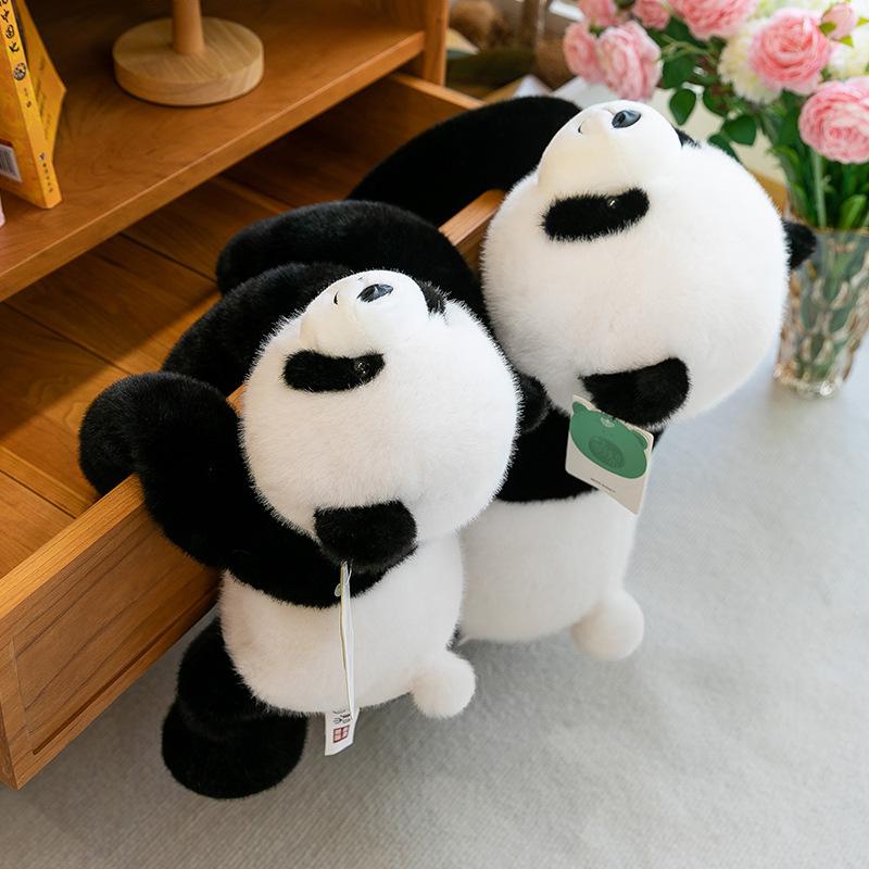 New Style of Party Style Back and Back Plush Toy Panda Doll Simulated Little Panda Doll Sleeping Pillow Travel Souvenir