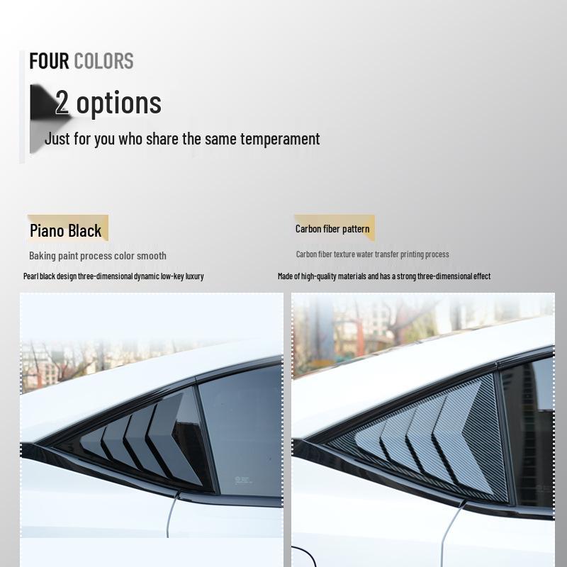 Deep Blue L07 Rear Triangle Glass Window Trim - Exterior Decoration Accessory