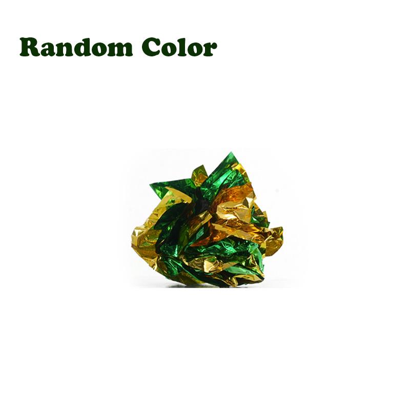 

Colorful Shiny Crinkle Balls Sound Tin Paper Toy for Cat Durability Vocalization Dolls Playing Interactive Bite Squeak Toys