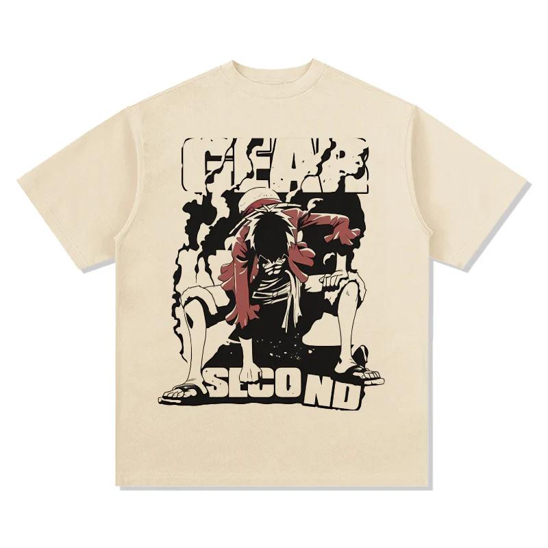 

One Piece Monkey D Luffy Gear 2 TShirt Men Women Harajuku Cotton Graphic Print Lightweight Loose Streetwear Short Sleeve Tee S