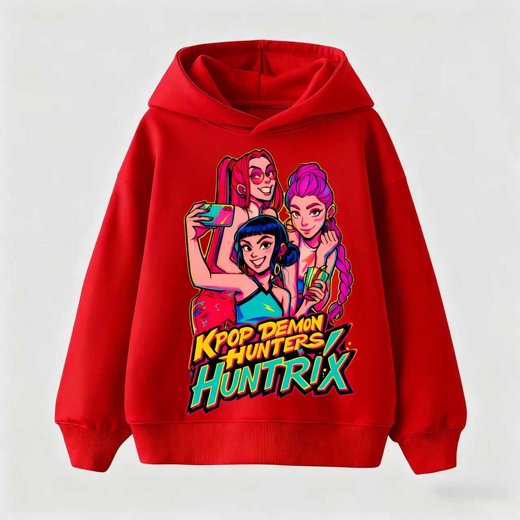 Children's Hoodie KPop Demon Hunter Huntrix Children's Sweatshirt Autumn Boys Girls Fashion Street Children's Clothing