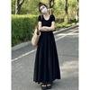 Plus Size High Waist Draping Slimming Long Skirt Dress for Chubby Girls - Casual and Versatile
