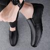Fashion Casual Leather Mens Footwear Slip on Office Man Formal Shoes Wedding Party Men Dress Shoes Breath Driving Lazy Loafers Moccasins