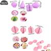4 st/set Rund/Hjärta/Kon/Muffin Lollipopform Plast Kakor Cakepopform DIY Fondant Tårtdekorationsverktyg Bakningstillbehör