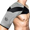 VITAL SALVEO Kompressions-Schulterärmel Stützbandage mit verstellbarem Gurt, Unisex, für linke oder rechte Schulter, CJ-7201 (1 Stück, für eine Schulter),