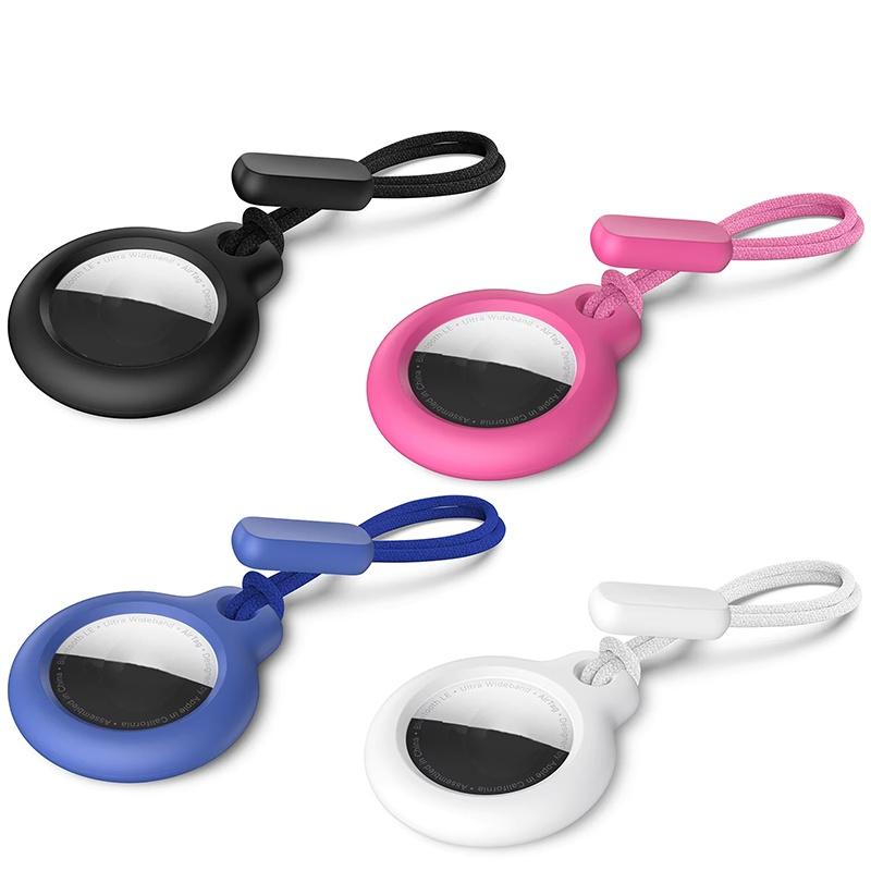 Case For Apple Airtags Locator With Strap Protective Cover With Anti-Lost Keychain Case For AirTag Tracker Luggage Accessories