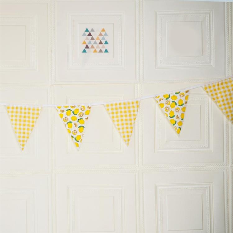 12Pcs Washable Fabric Pennant Flags Wedding Pennant Hanging Decoration For Birthday Christmas Anniversary Party