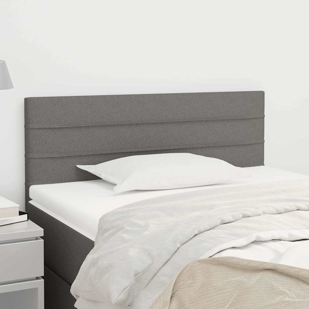 vidaXL Kopfteil Dunkelgrau 90x5x78/88 cm Stoff graue