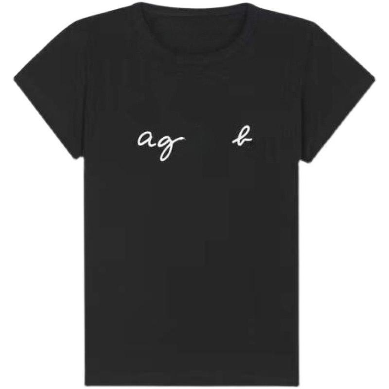 

Simple Casual Summer New French Classic Letter Print Men and Women s Graphic T-shirt Streetwear Autumn and winter innerwear 4XL