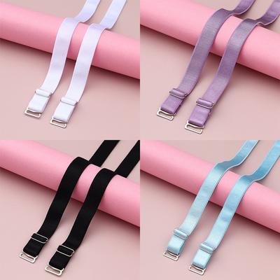 Trendy Non-slip Summer Elastic Underwear Accessory Straps Solid Shoulder Straps Bra Straps Color Bra Accessories Stainless Steel